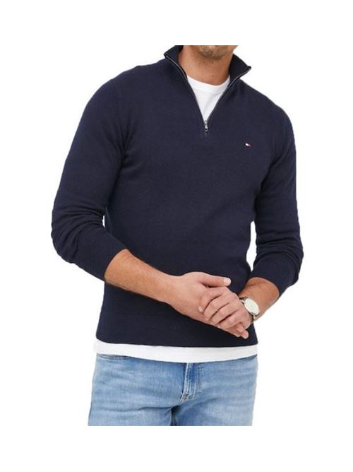 pima org ctn cashmere zip mock Tommy Hilfiger | MW0MW28049DW5.DW5